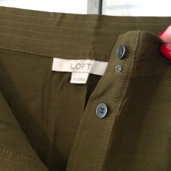 LOFT Silky button-front midi skirt -12 - Picture 2 of 3
